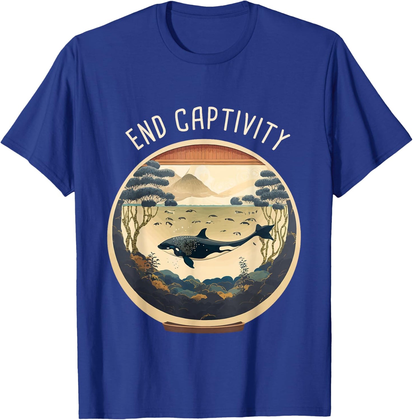 Orca End Captivity Free The Orcas Marine Protection Activist T-Shirt - T-Shirt | Royal