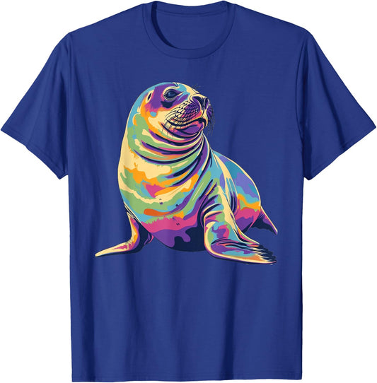 Elephant Seal 90s Retro T-Shirt - T-Shirt | Royal