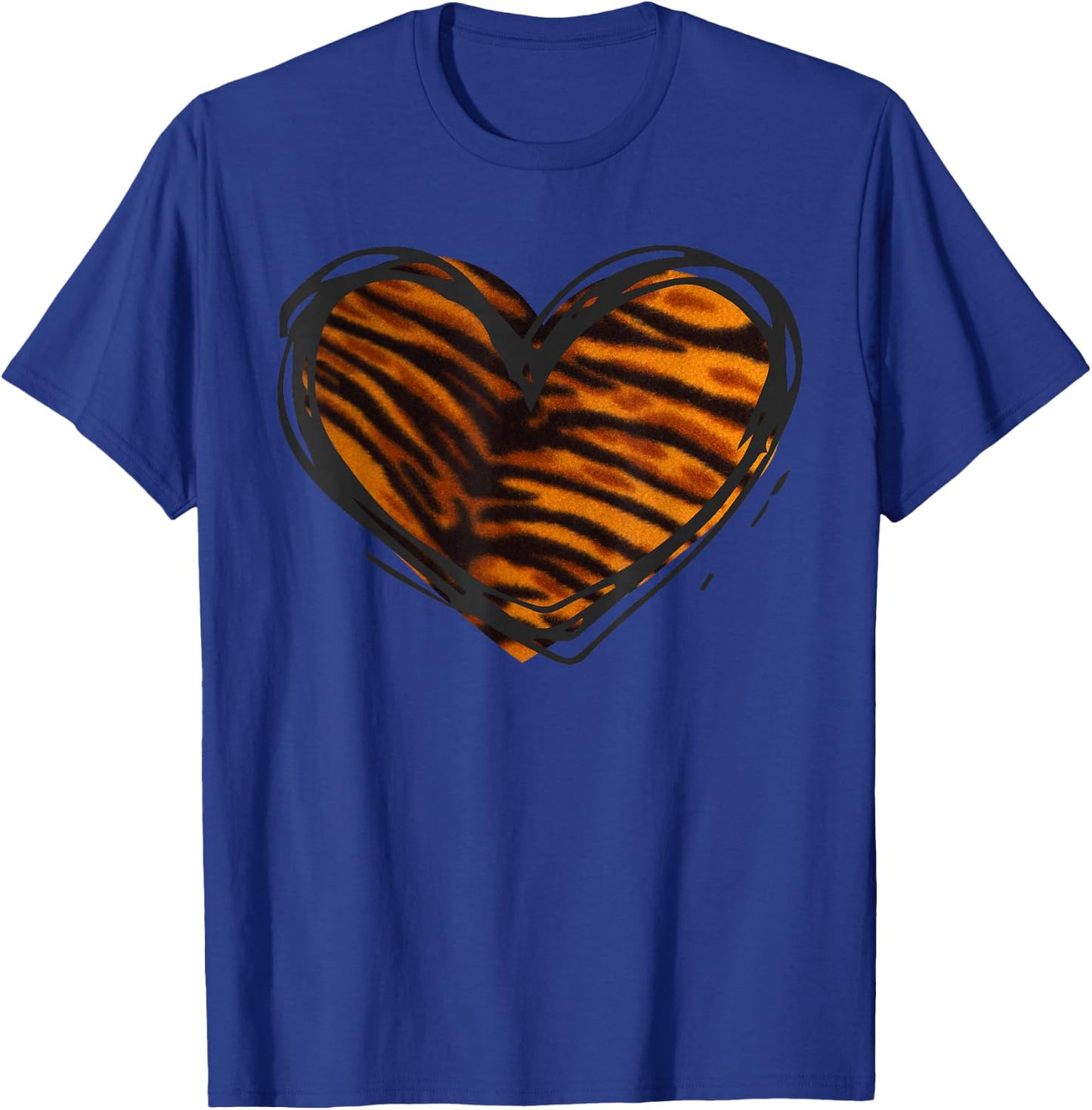 Herz-Tiger-Muster – I Love Tiger T-Shirt - T-Shirt | Royal