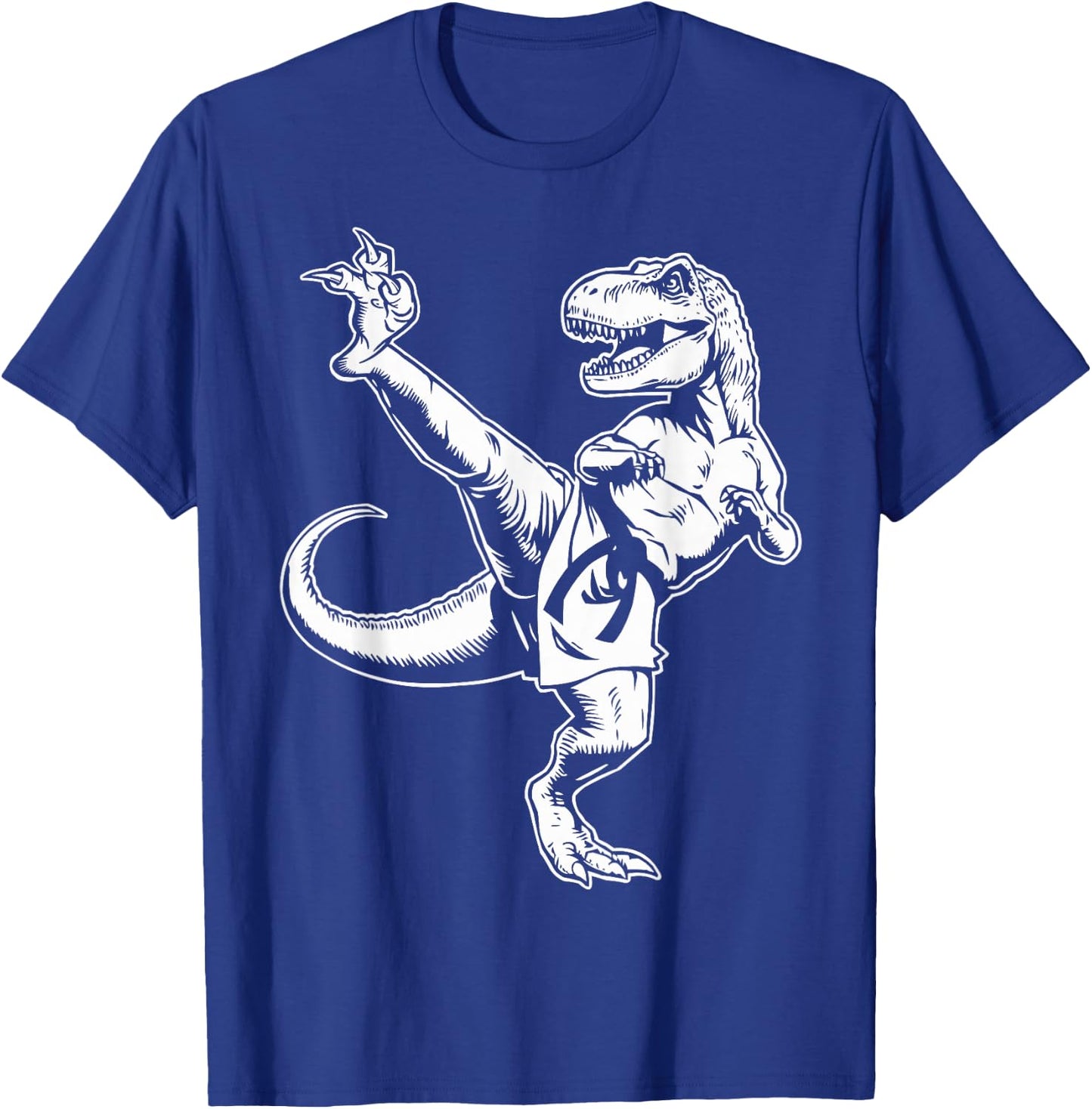 Taekwondo Dinosaur Martial Arts Kids Men Boys Karate T-Shirt - T-Shirt | Royal