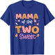 Mama Of The Two Sweet Gingerbread 2nd Birthday Girl Xmas T-Shirt - T-Shirt | Royal