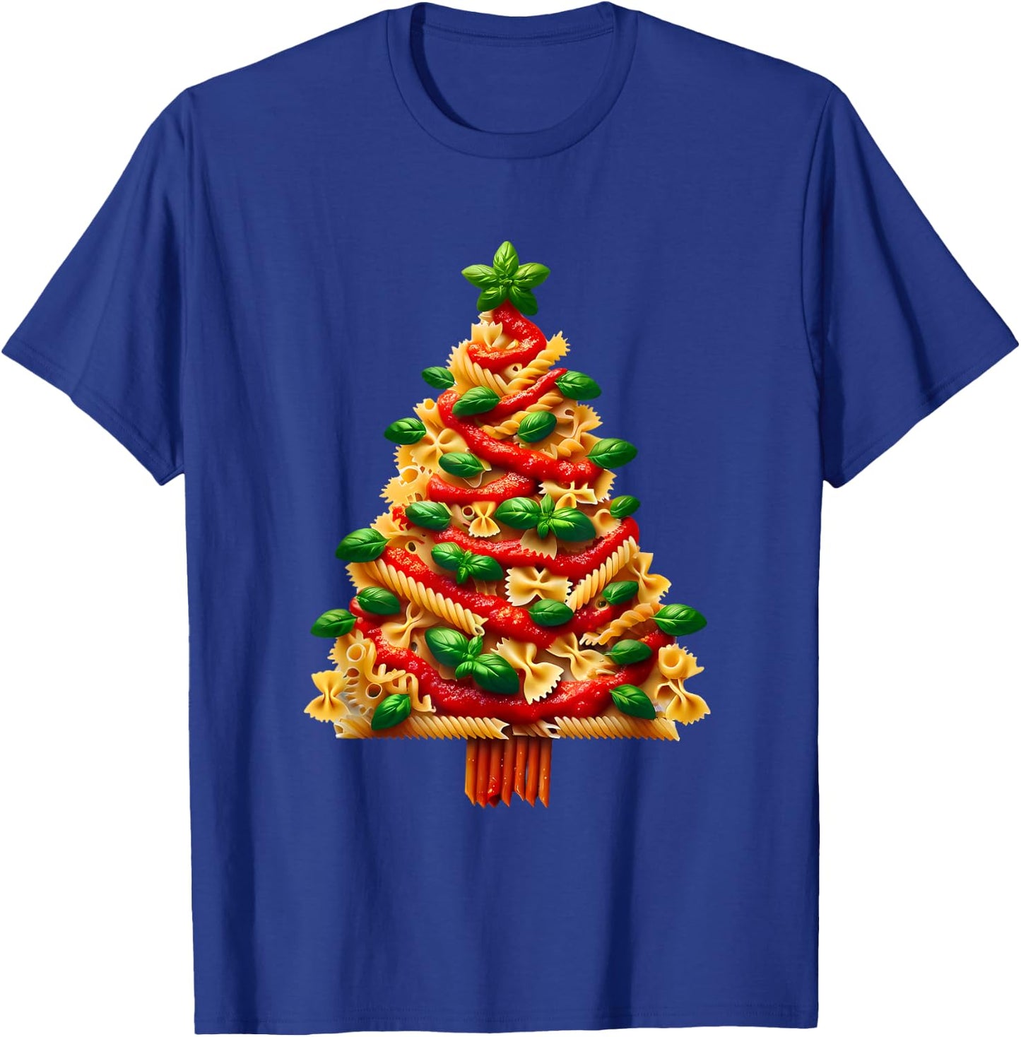 Funny Italian Pasta Christmas Tree Lights Xmas Women T-Shirt - T-Shirt | Royal