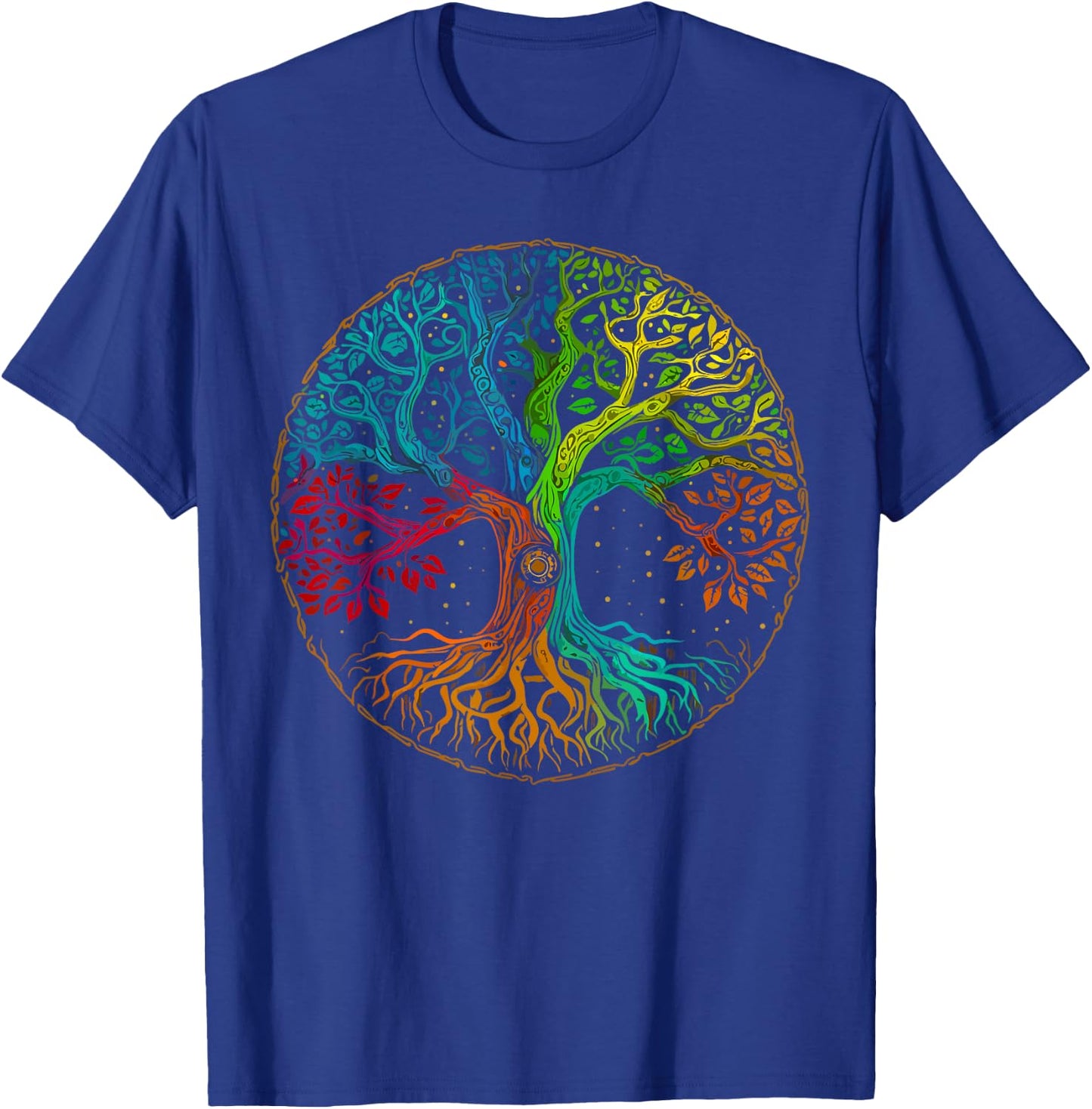 Tree of Life Nature Art - Psychedelic Outdoor Rainbow T-Shirt - T-Shirt | Royal