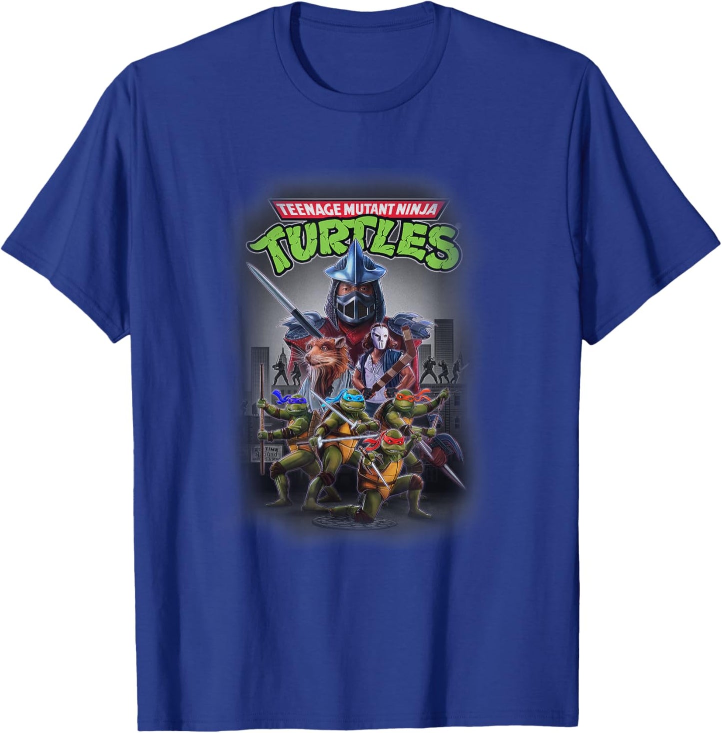 Teenage Mutant Ninja Turtles Heroes & Villains NY Group Shot , black T-Shirt - T-Shirt | Royal