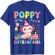 Poppy Of The Birthday Girl Axolotl Bday Party Family T-Shirt - T-Shirt | Royal