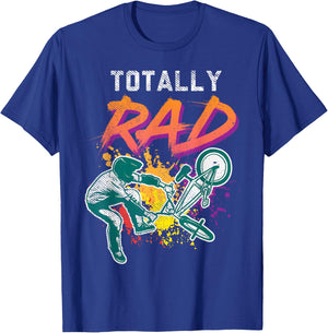 Totally Rad 80s Bmx Bike Vintage Racing Biking Cycling Gift T-Shirt - T-Shirt | Royal