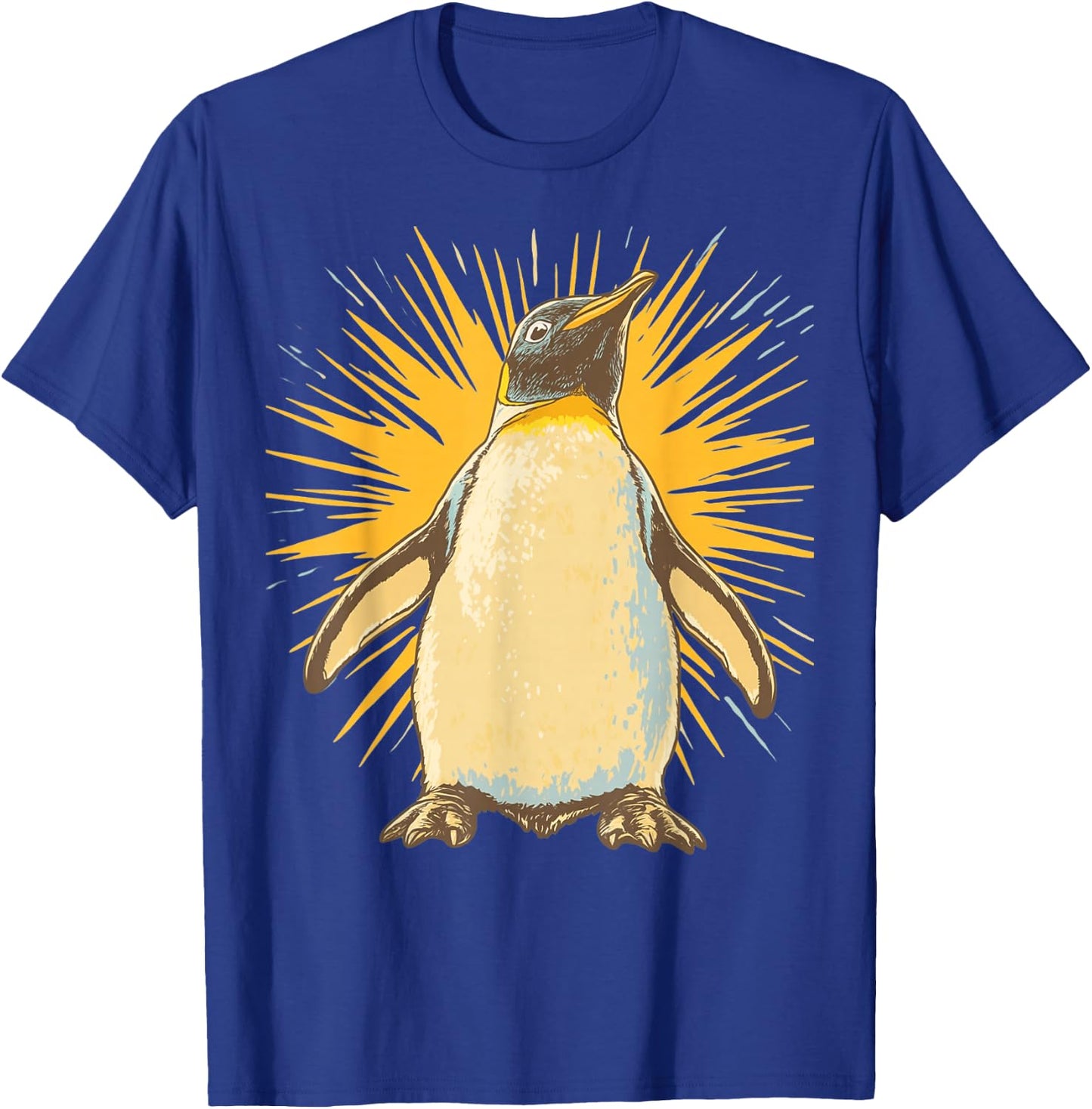 Penguin Graphic Wildlife Art T-Shirt - T-Shirt | Royal