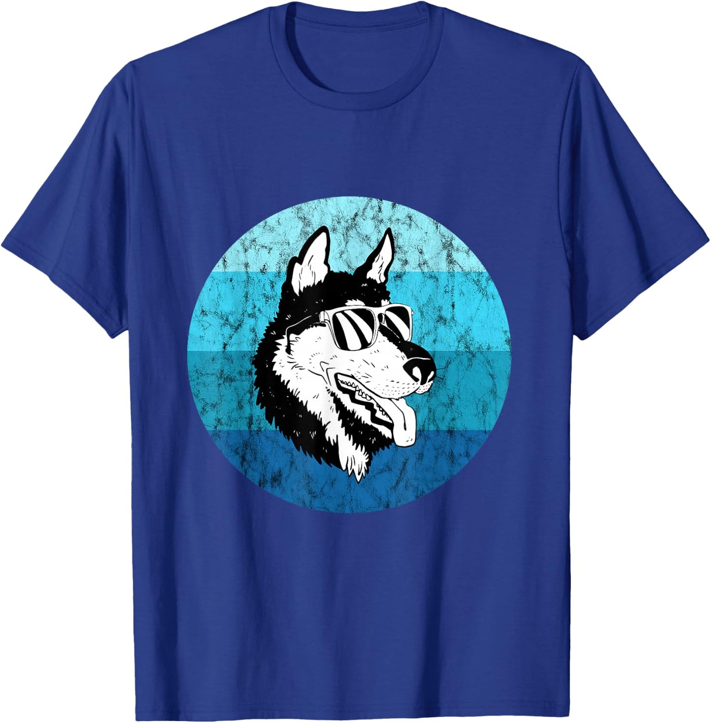 Mush Dog Vintage Alaska Sled Dog Team Huskies Sled Dog T-Shirt - T-Shirt | Royal