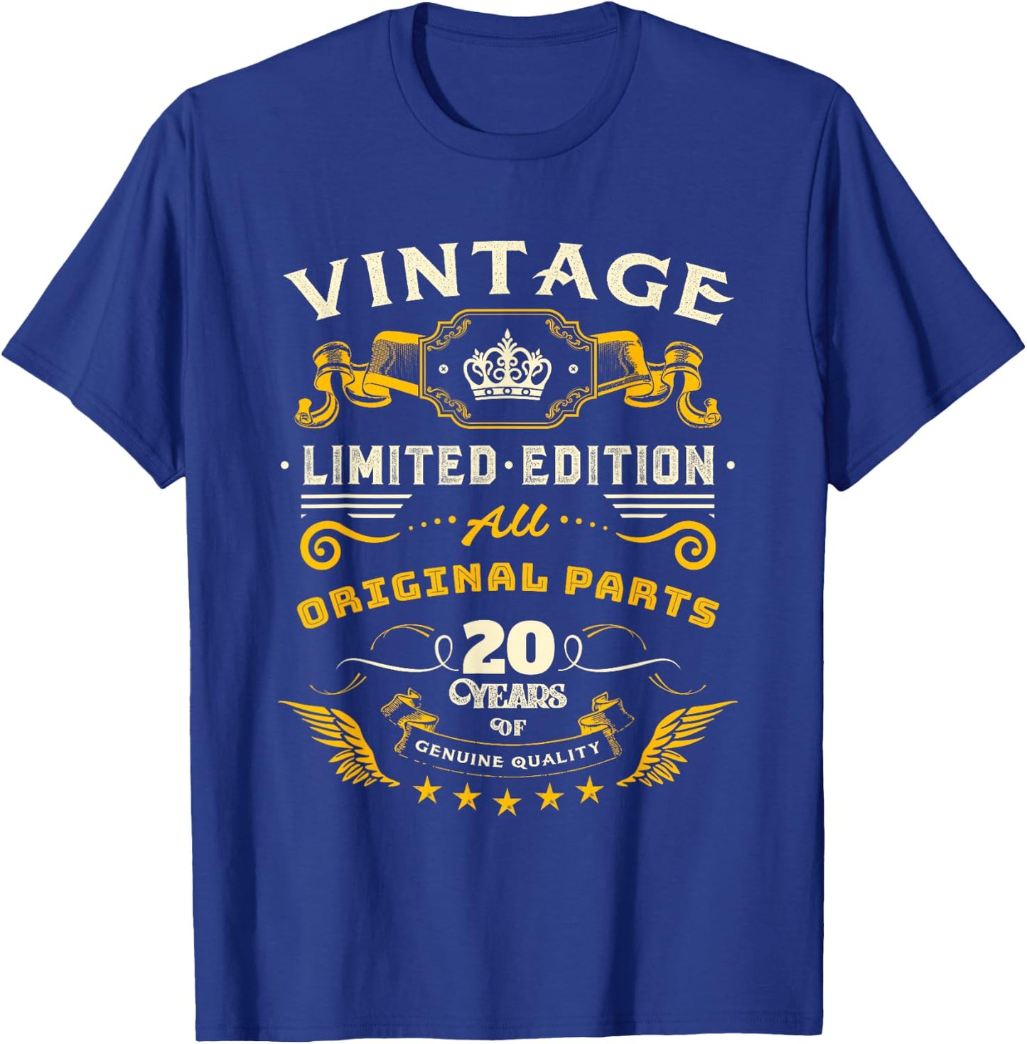 Vintage 2003 Limited Edition 20 Year Old Gifts 20th Birthday T-Shirt - T-Shirt | Royal