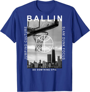 Basketball Jersey Basketball Sports Backprint Basketball , black T-Shirt - T-Shirt | Royal
