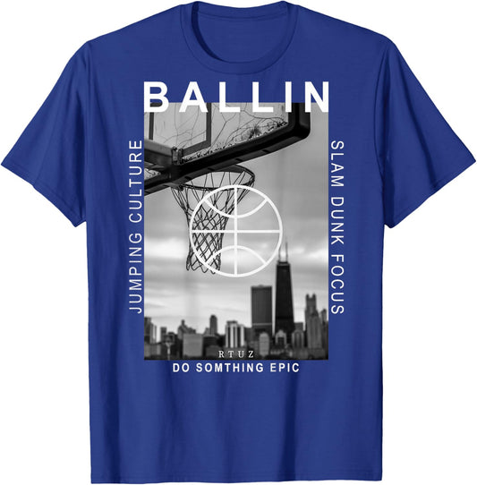 Basketball Jersey Basketball Sports Backprint Basketball , black T-Shirt - T-Shirt | Royal