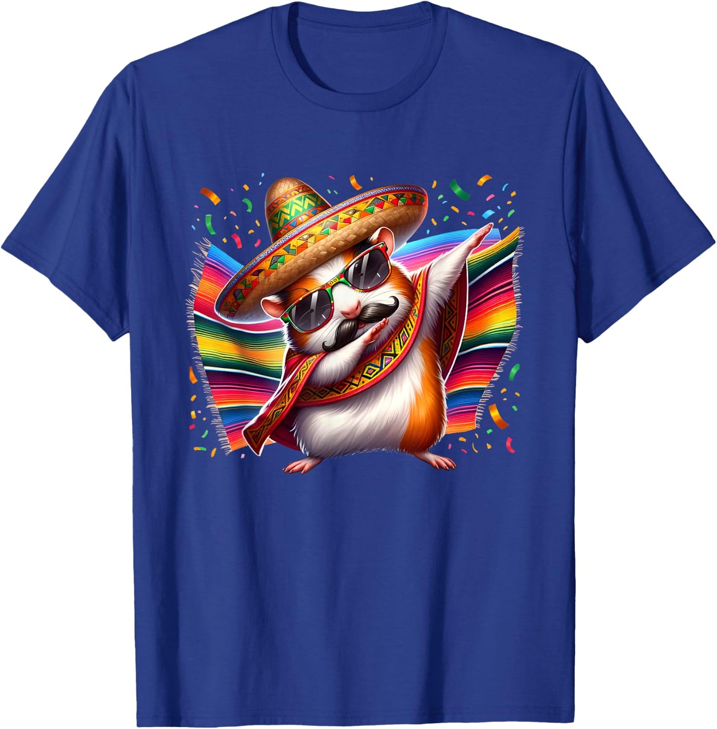 Mexican Guinea Pig Hamster Animal Party Fiesta Cinco De Mayo T-Shirt - T-Shirt | Royal