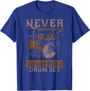 Funny Drummer Art Drum Player T-Shirt - T-Shirt | Royal