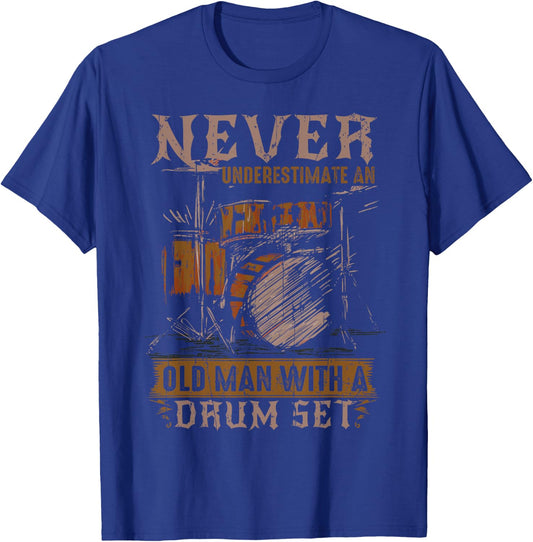 Funny Drummer Art Drum Player T-Shirt - T-Shirt | Royal