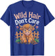 Wild Hair Don't Care Farm Farmer Scottish Highland Cows T-Shirt - T-Shirt | Royal