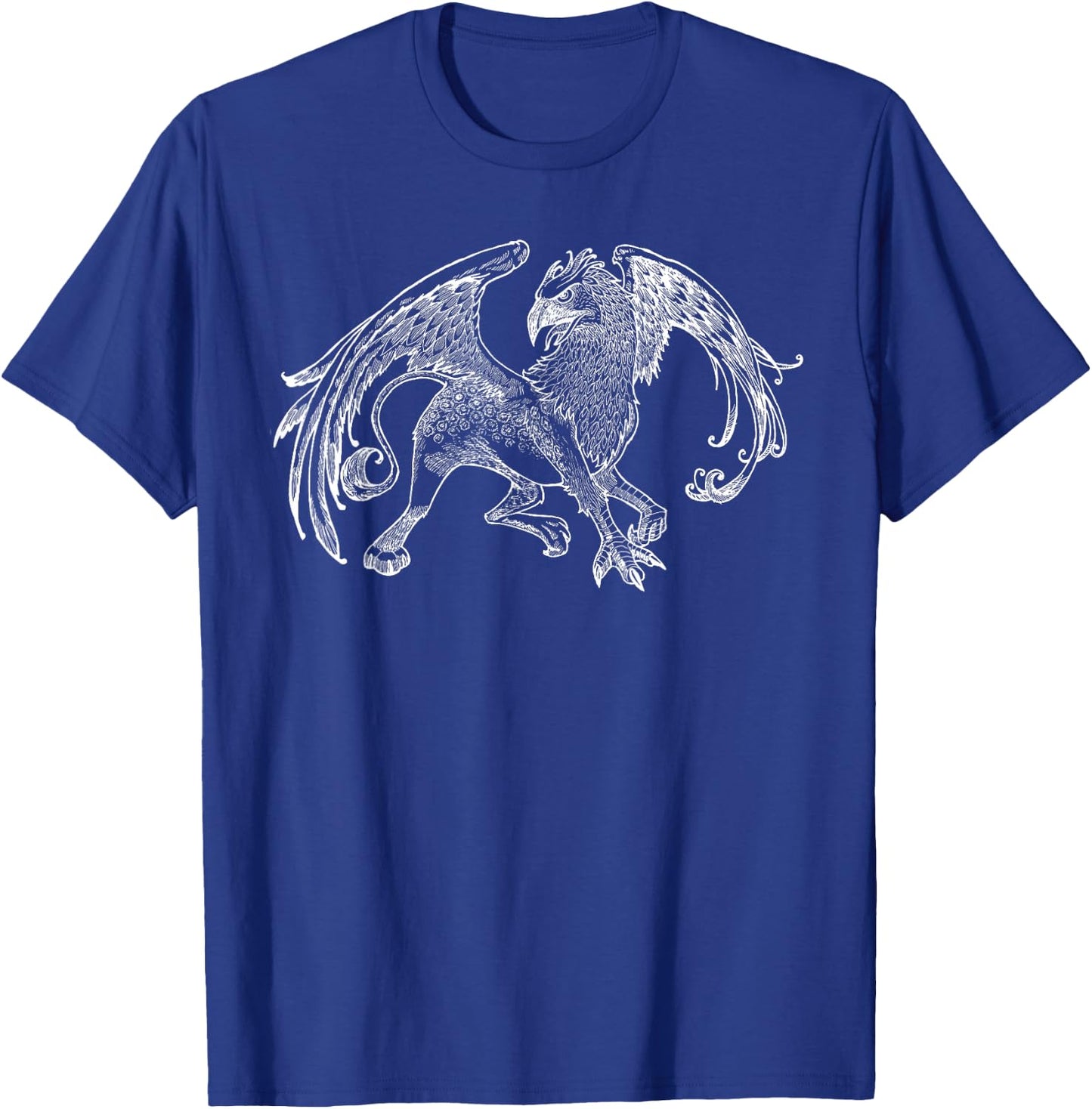 Mythical Sketched Griffin Lion Eagle Art Namesake T-Shirt - T-Shirt | Royal
