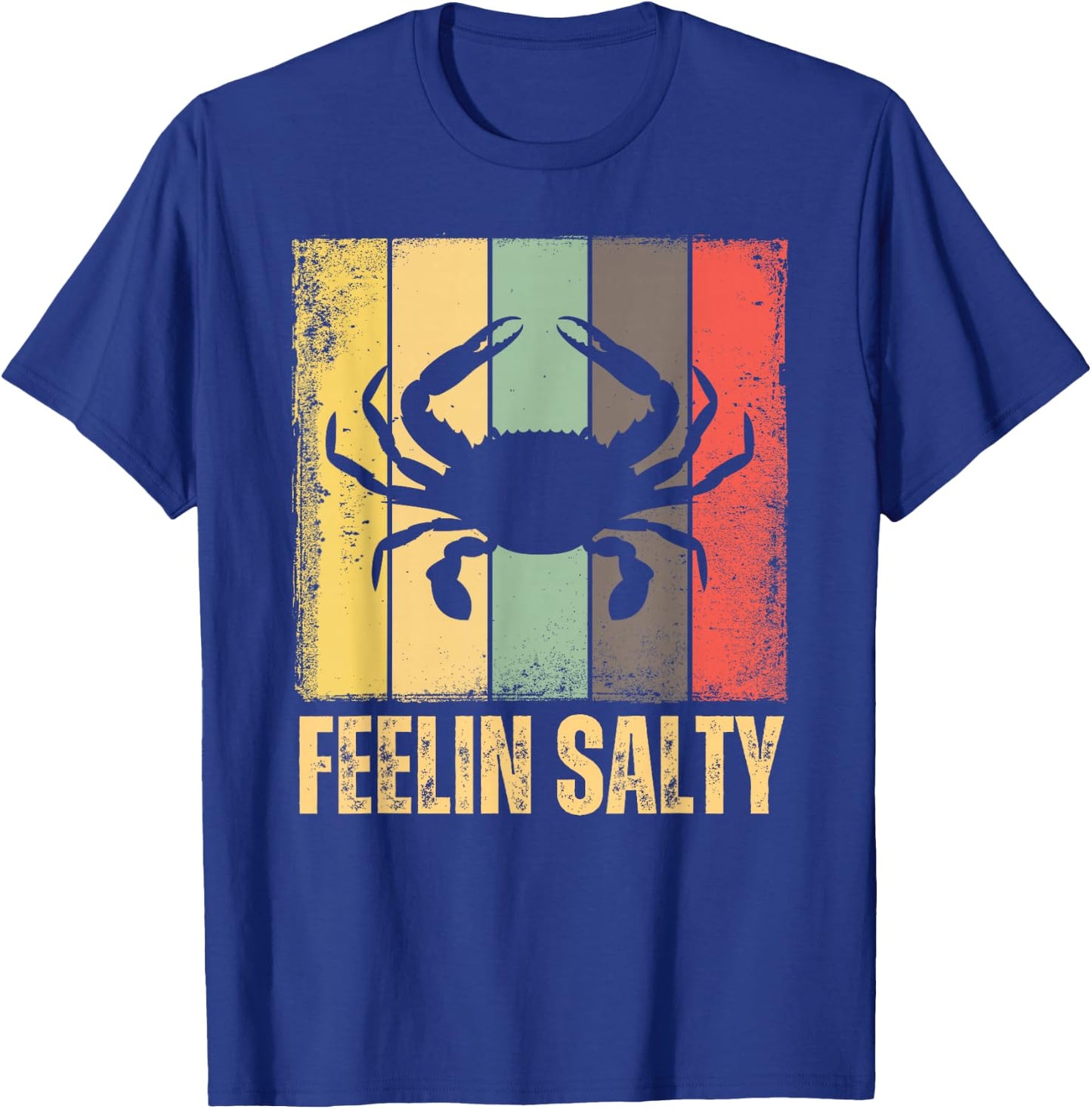Feelin Salty Maryland Crab Retro Vintage T-Shirt - T-Shirt | Royal