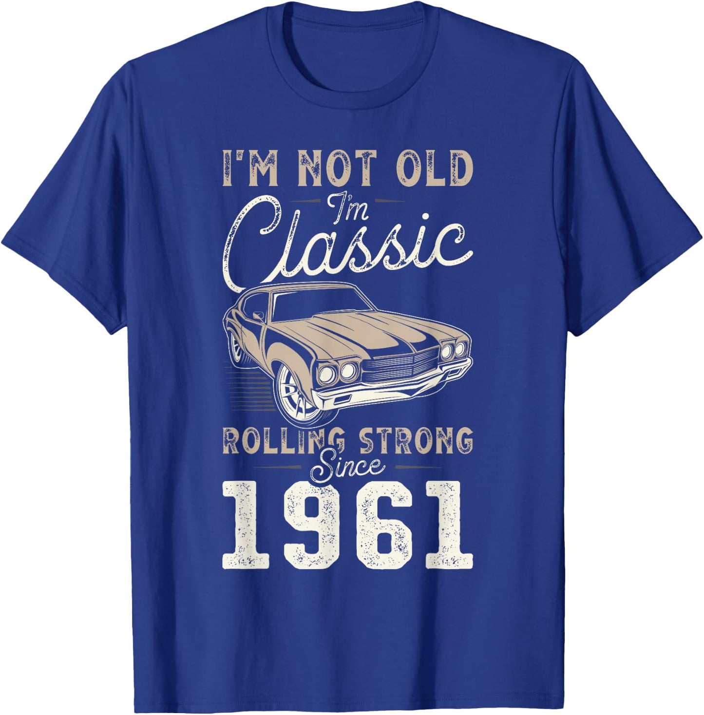 Oldtimer Jahrgang 1961 65. Geburtstag T-Shirt - T-Shirt | Royal