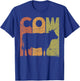 Cow Vintage Cow Farmer Retro Dairy Farmer T-Shirt - T-Shirt | Royal