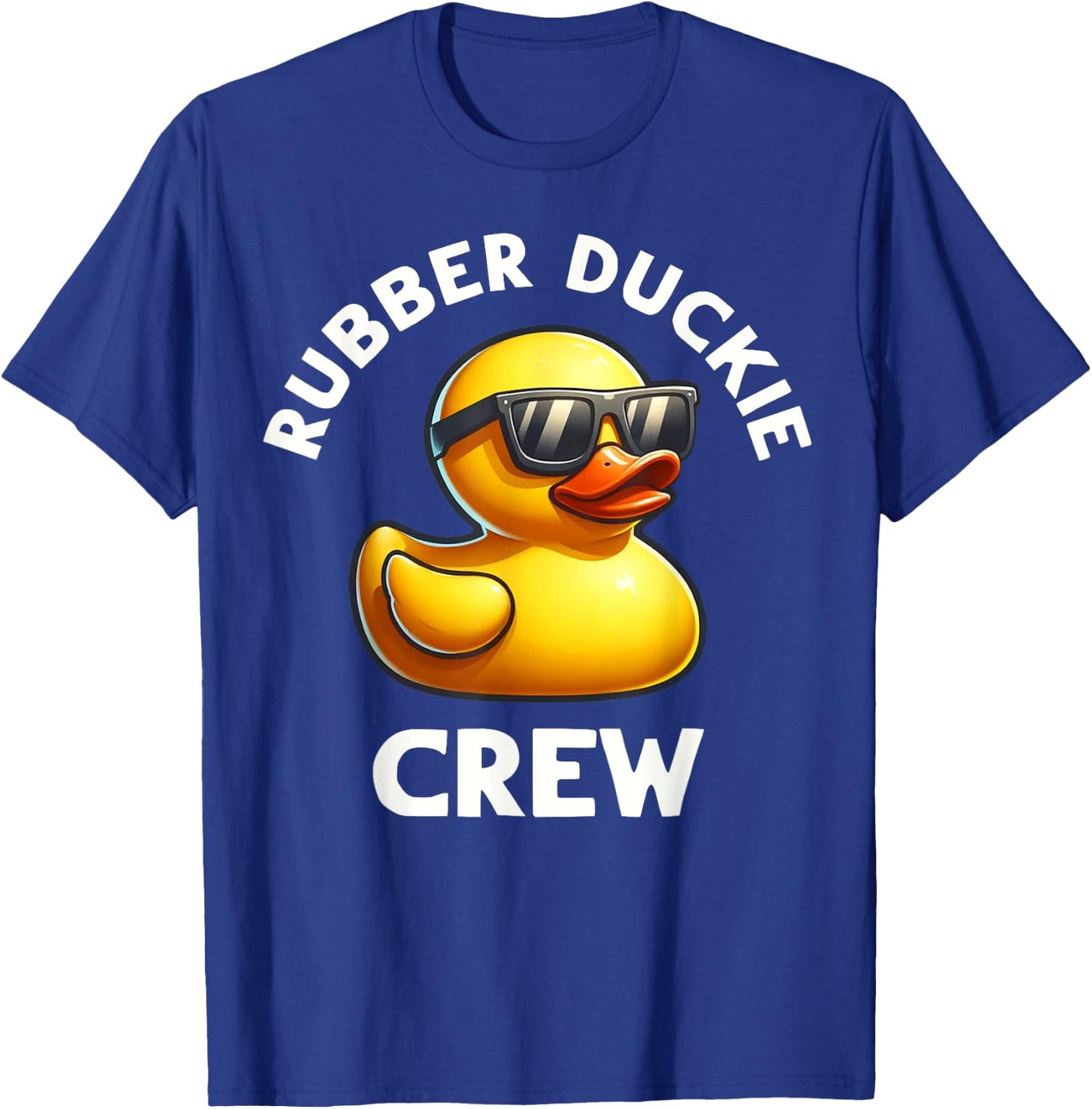 Rubber Duck Funny Quack Yellow Rubber Duckie Crew Graphic T-Shirt - T-Shirt | Royal
