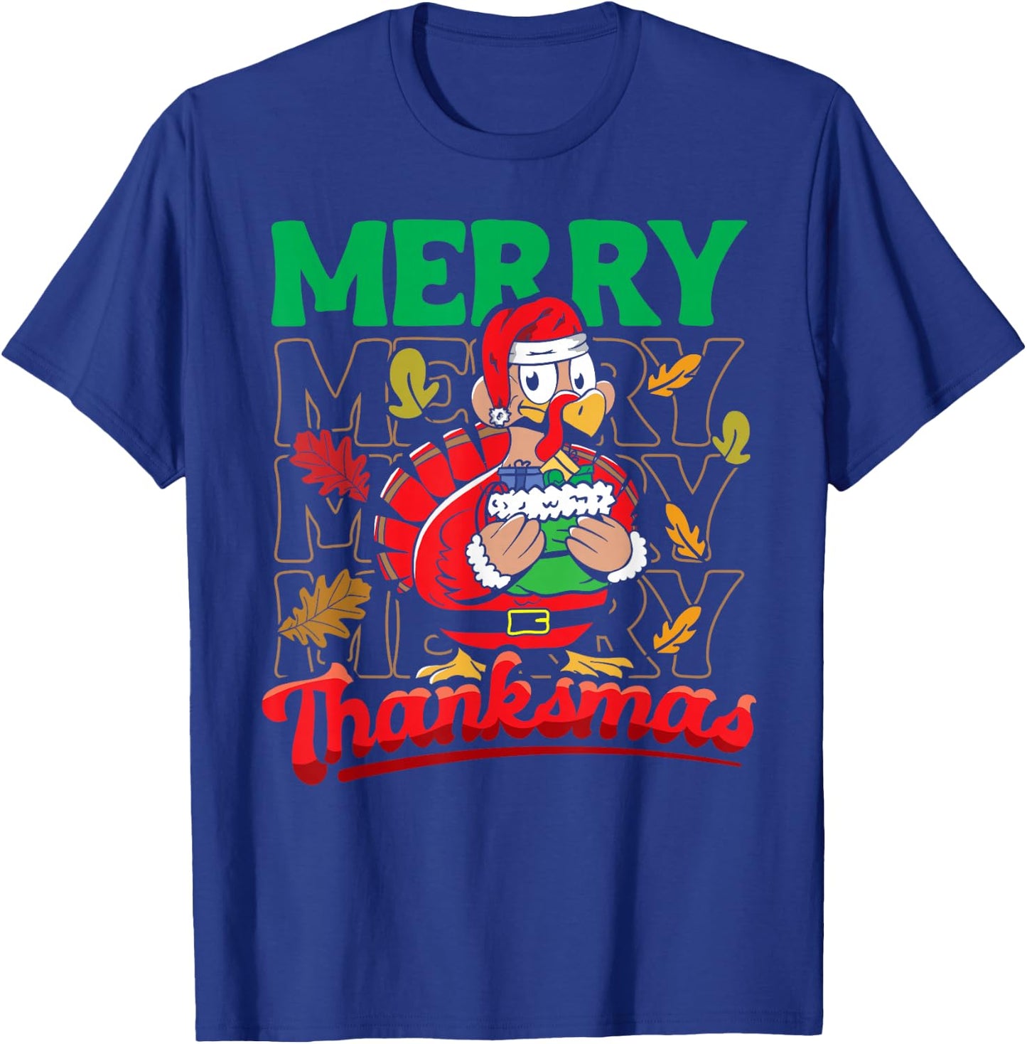 Happy Thanksgiving Thanksgiving Christmas Turkey T-Shirt - T-Shirt | Royal