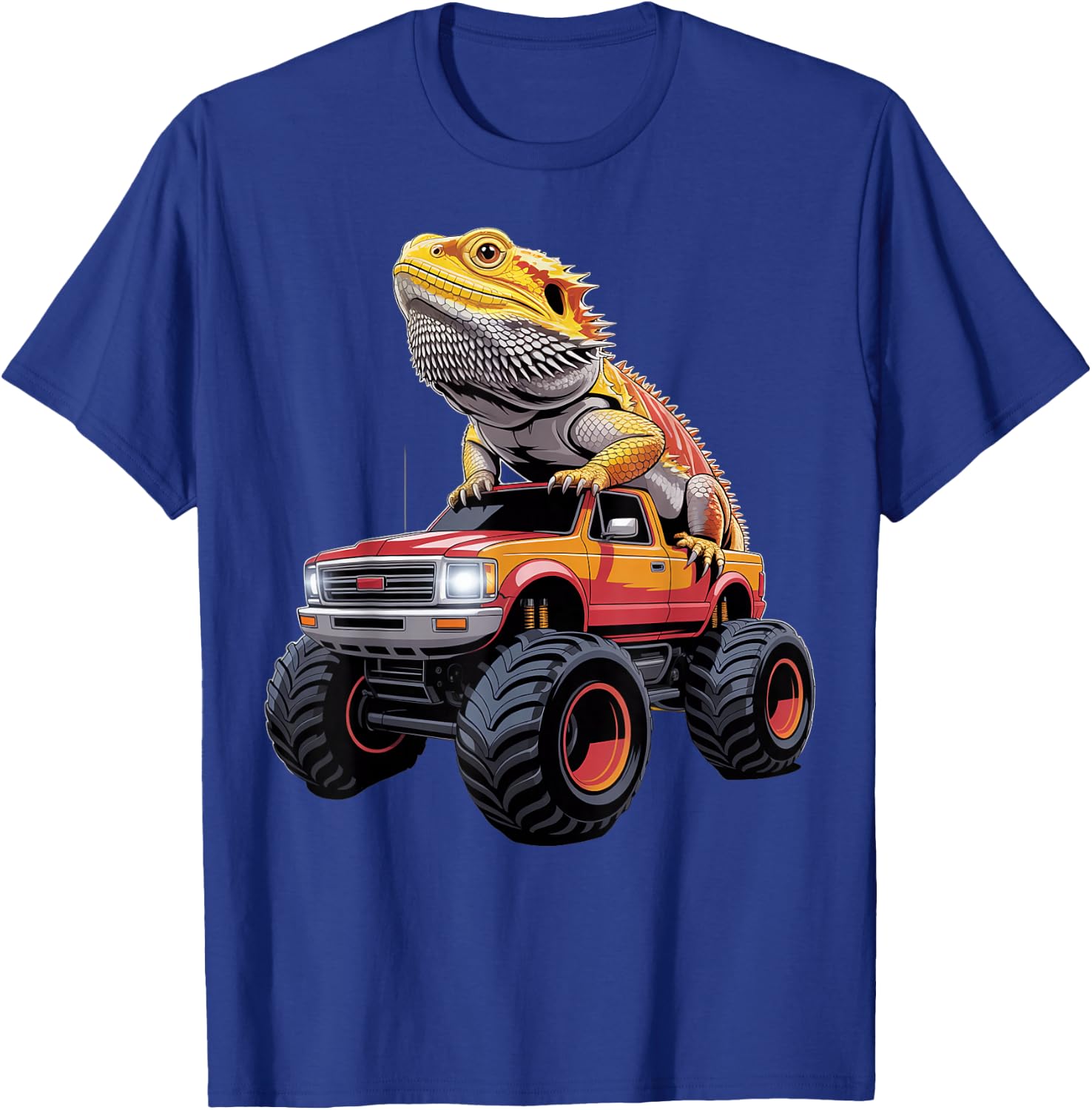 Monster Truck With Bearded Dragon T-Shirt - T-Shirt | Royal