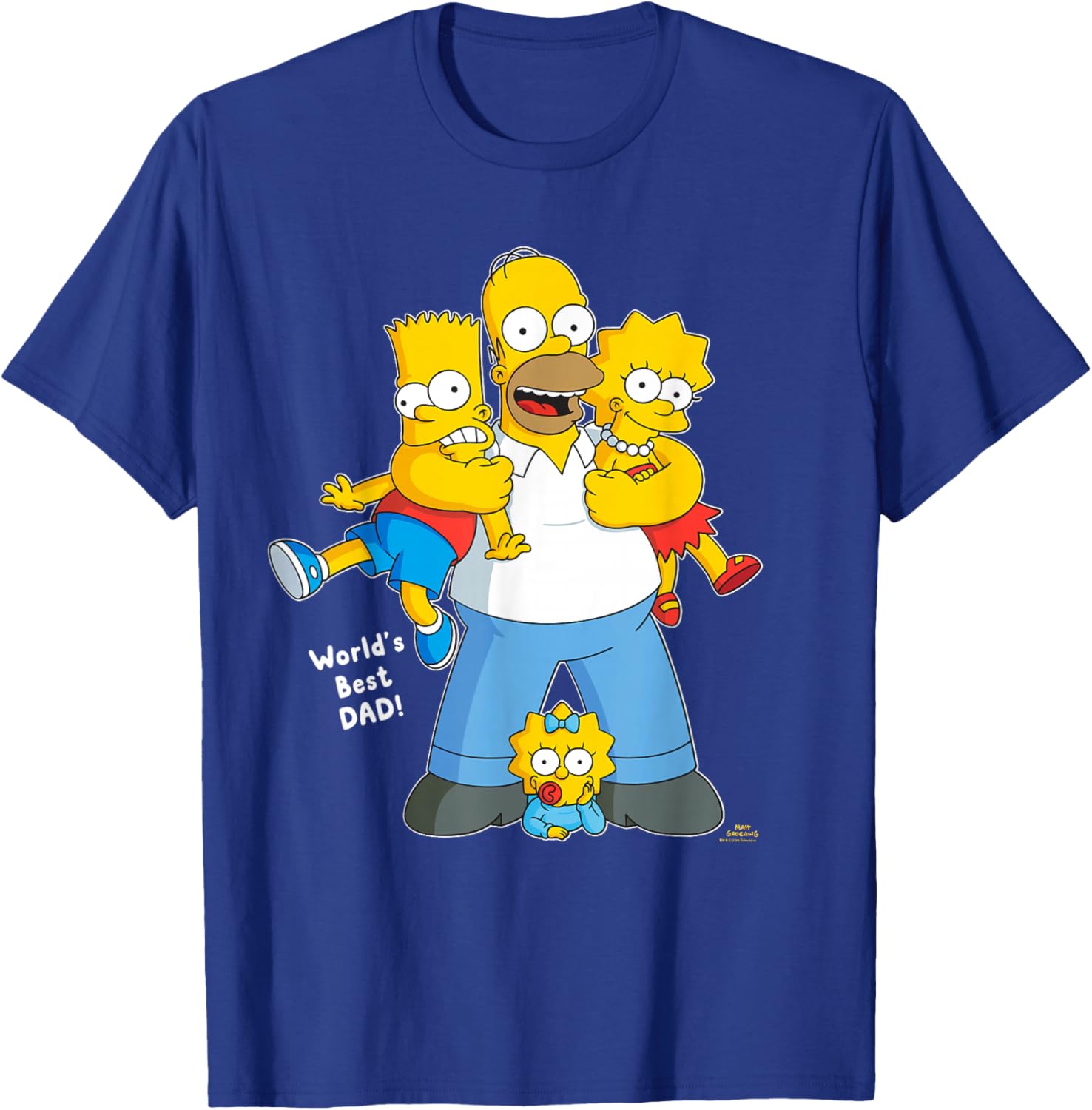 The Simpsons Homer Simpson World's Best Dad Father's Day T-Shirt - T-Shirt | Royal