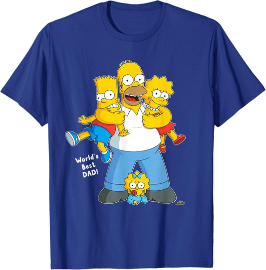 The Simpsons Homer Simpson World's Best Dad Father's Day T-Shirt - T-Shirt | Royal