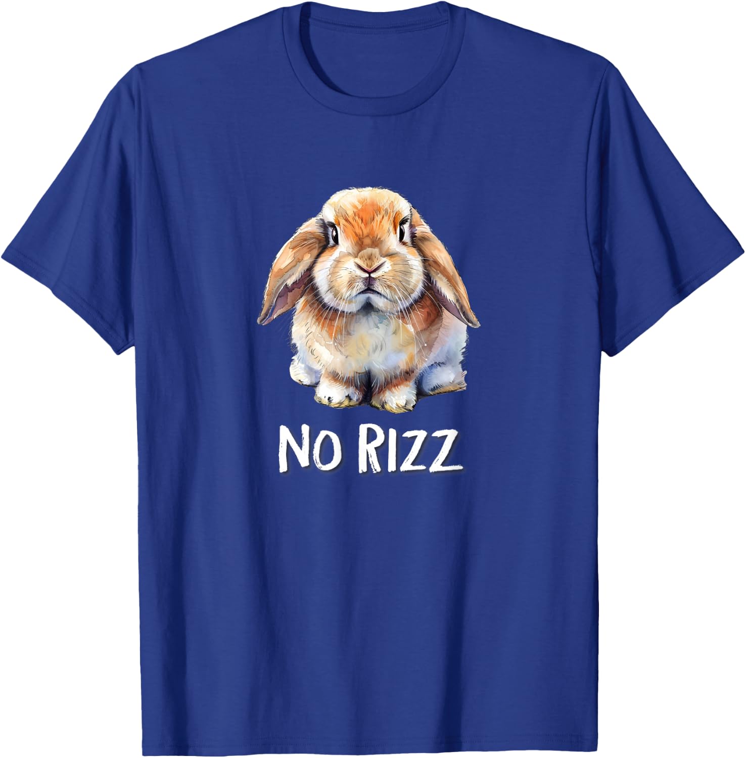 No Rizz Mini Holland Lop Bunny Rabbit Lover T-Shirt - T-Shirt | Royal