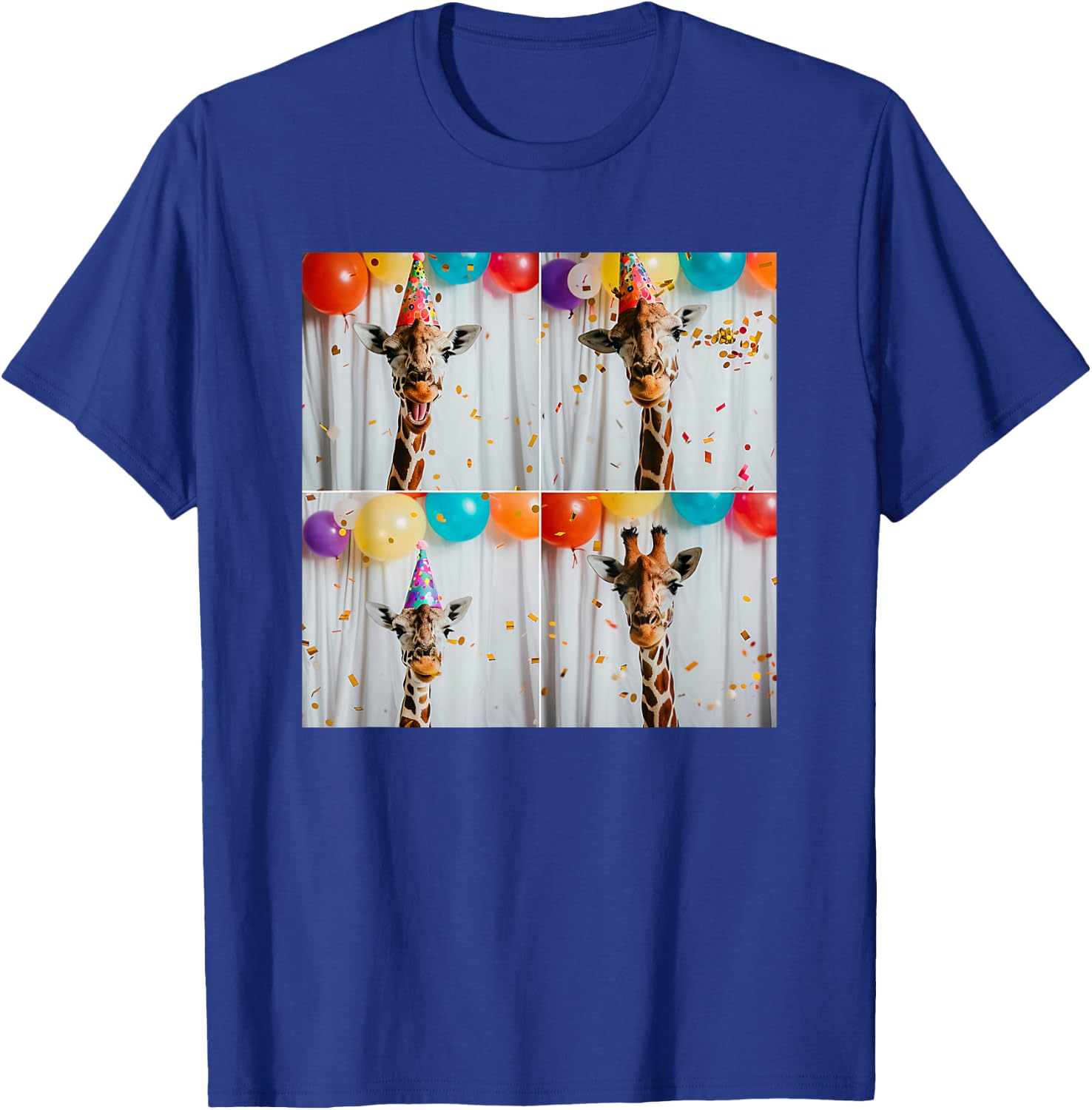 Safari Animal Giraffe Birthday T-Shirt - T-Shirt | Royal