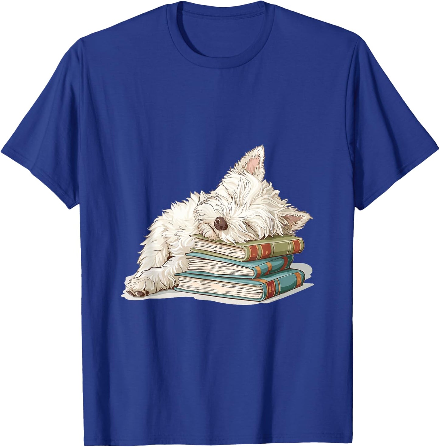 West Highland White Terrier Books Dog Breed Westie Women Girls Kids T-Shirt - T-Shirt | Royal