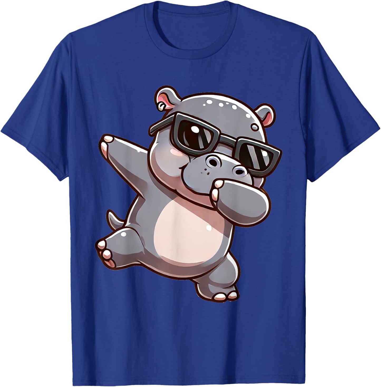 Dabbing Hippo Funny Hippo Zoomotiv Hippo , black, S T-Shirt - T-Shirt | Royal