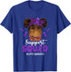 Support-Squad Afro Messy Bun Leopard Lupus Awareness T-Shirt - T-Shirt | Royal