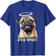Pug Angel Dog Portrait T-Shirt - T-Shirt | Royal