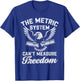 Funny Patriotic American USA Eagle Metric System Freedom T-Shirt - T-Shirt | Royal