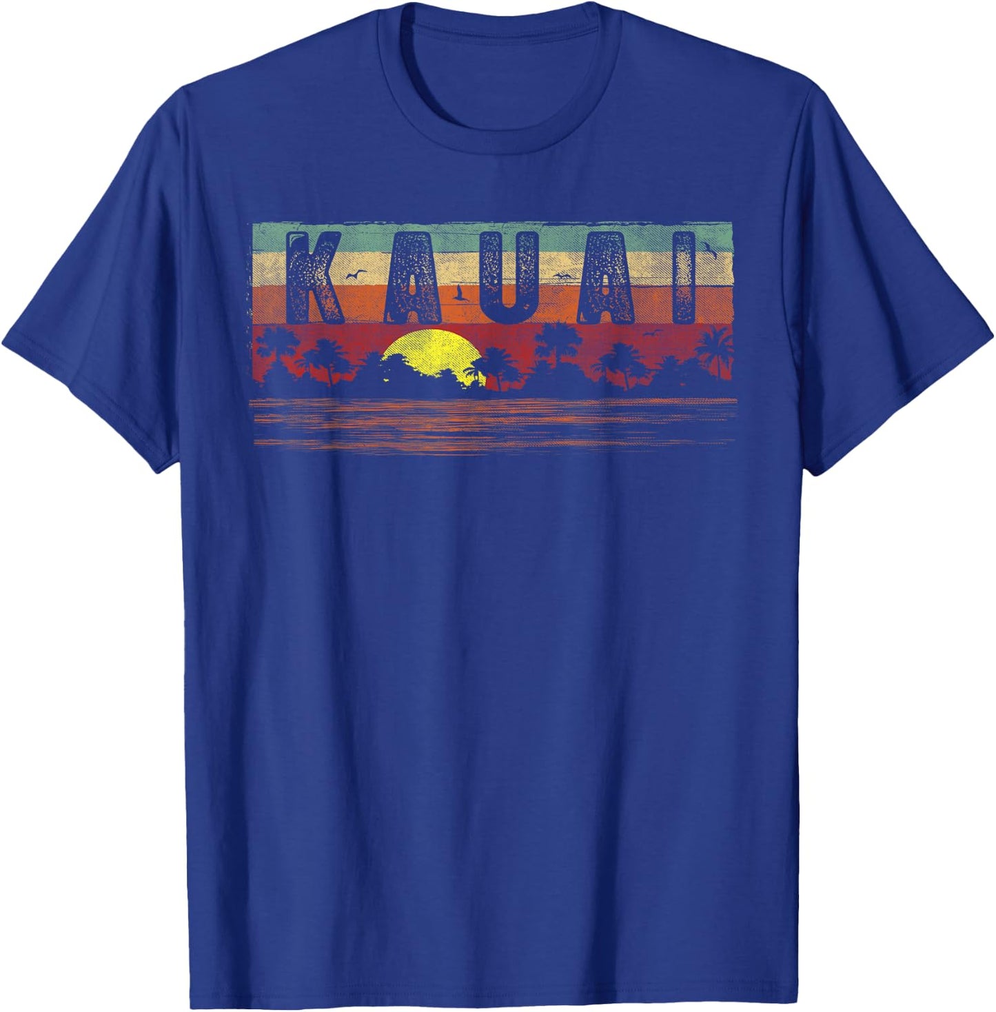 Vintage Tropical Kauai Hawaii Shirt - Kauai Hi T Shirt T-Shirt - T-Shirt | Royal