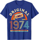 52nd Birthday Original Men Women Vintage 1974 T-Shirt - T-Shirt | Royal