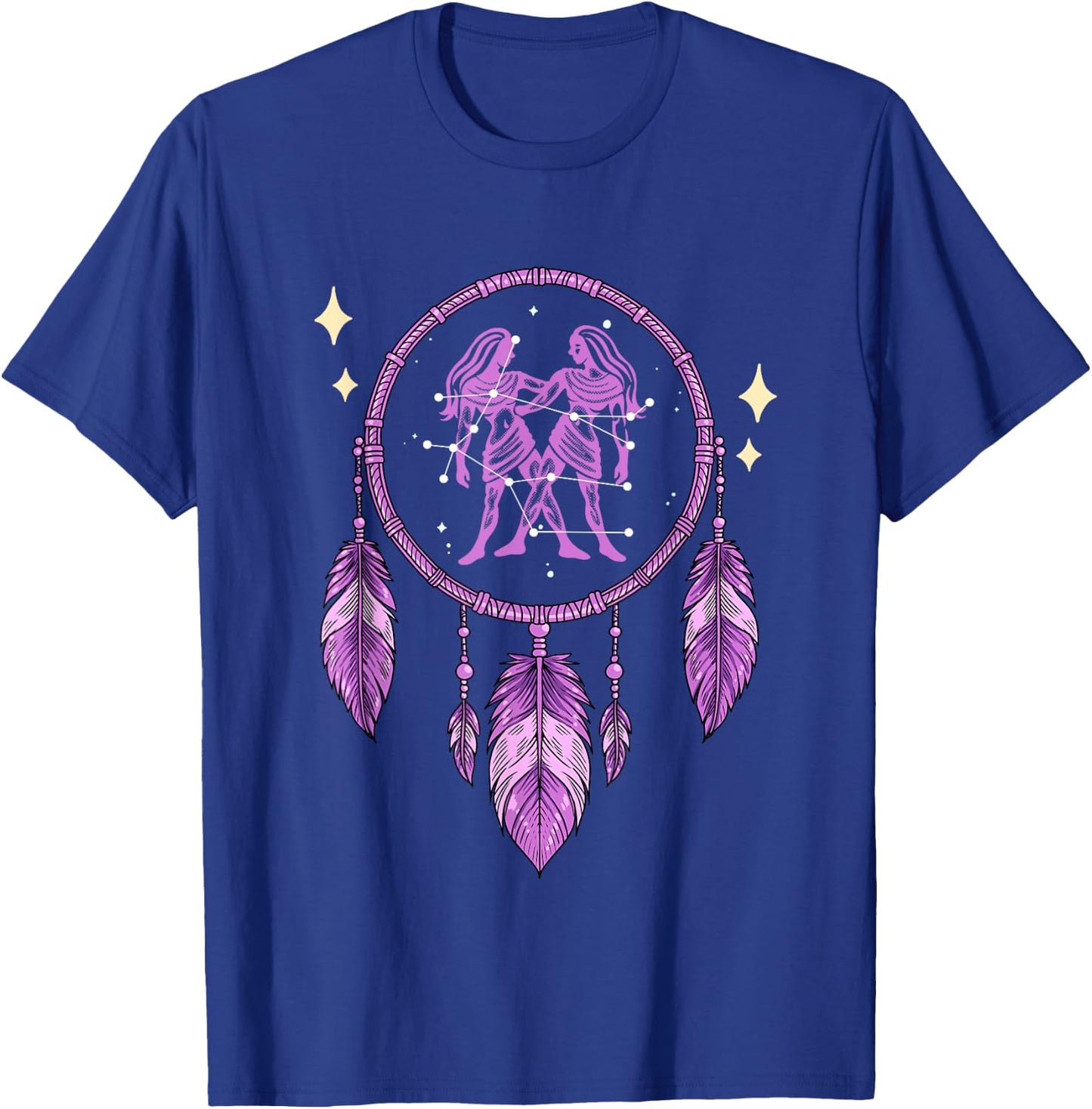 Gemini Zodiac Sign T-Shirt - T-Shirt | Royal