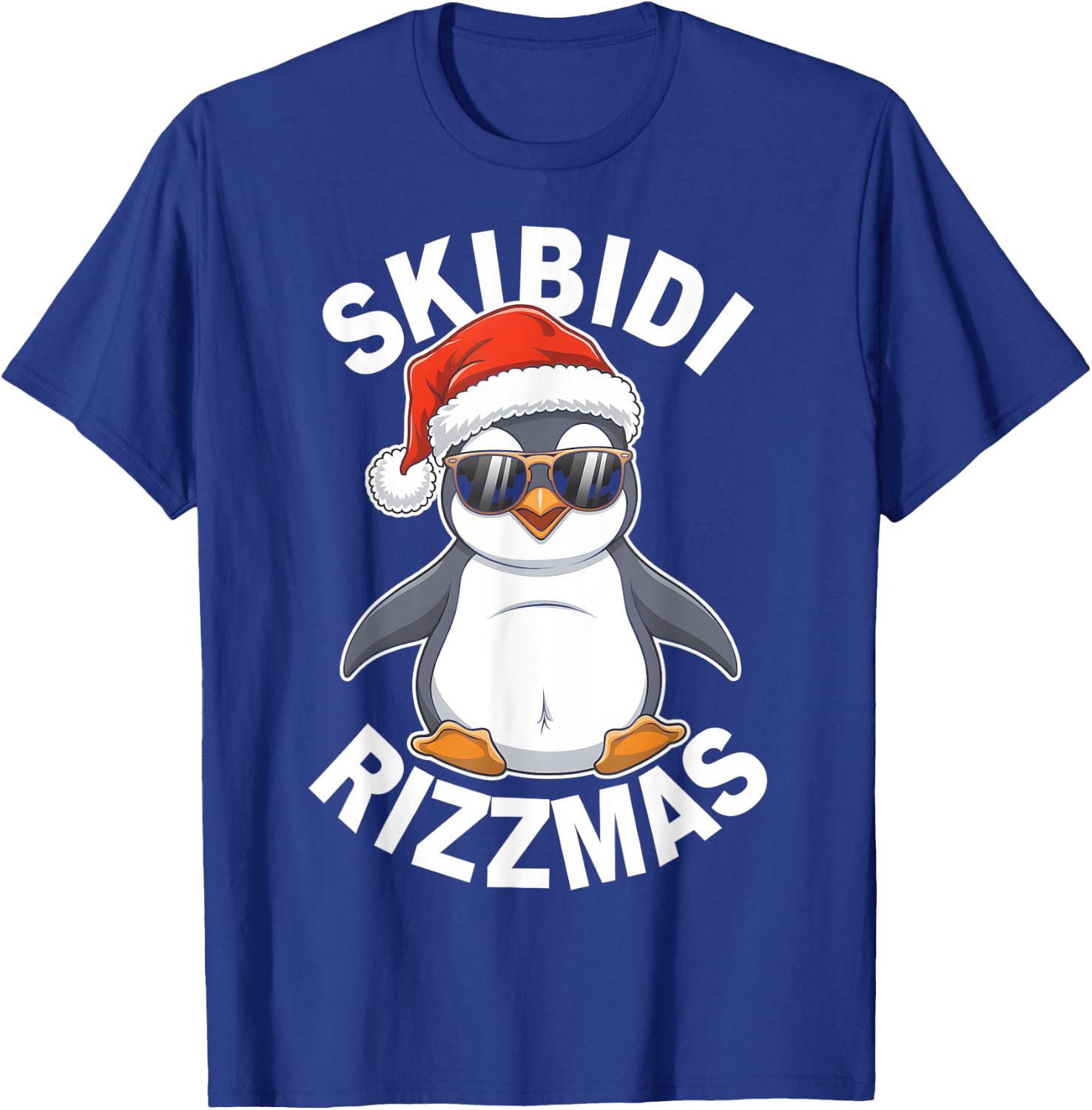 Skibidi Rizzmas Funny Christmas Christmas Season Penguin T-Shirt - T-Shirt | Royal
