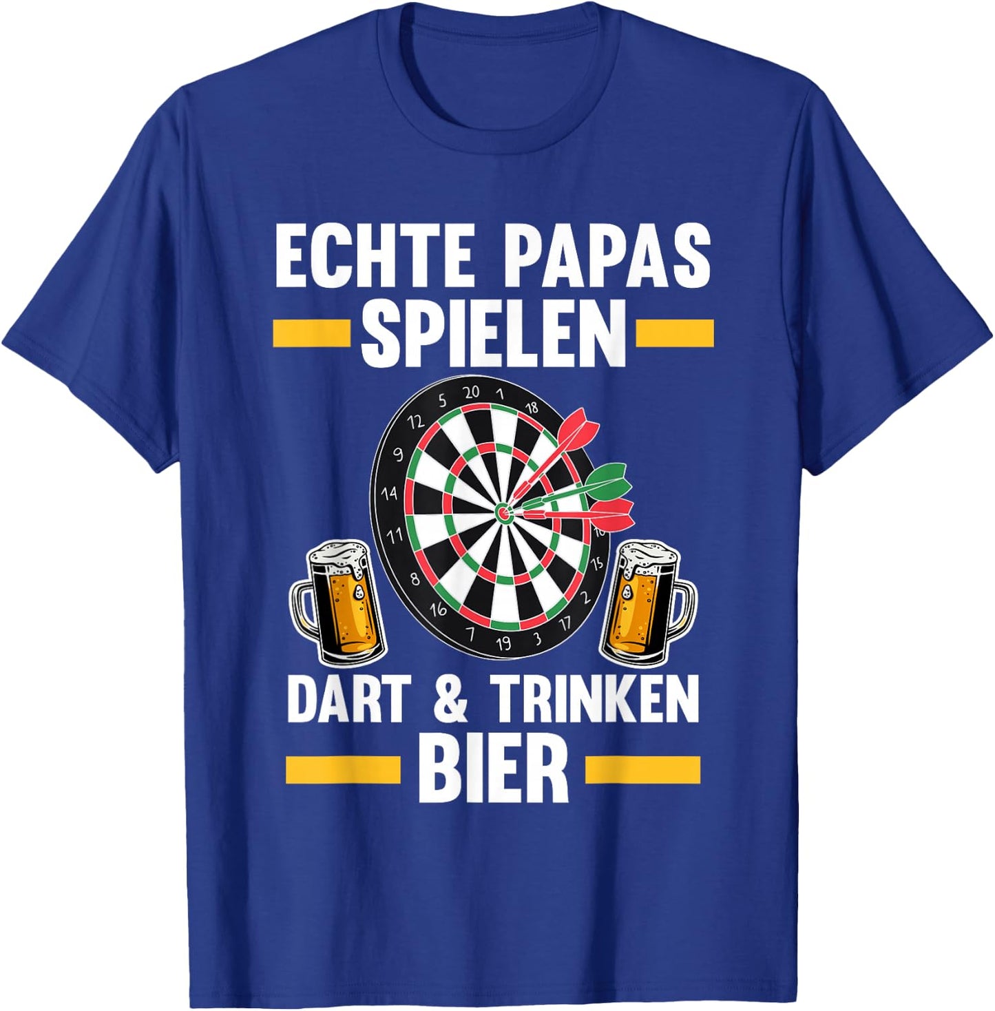 Papas spielen Dart & Trinken Bier Dart & Bier Papa T-Shirt - T-Shirt | Royal