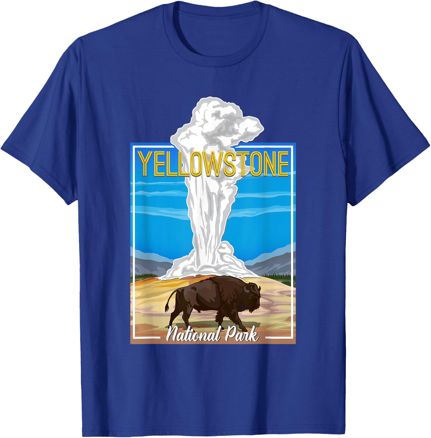 Retro Vintage Yellowstone National Park T-Shirt - T-Shirt | Royal