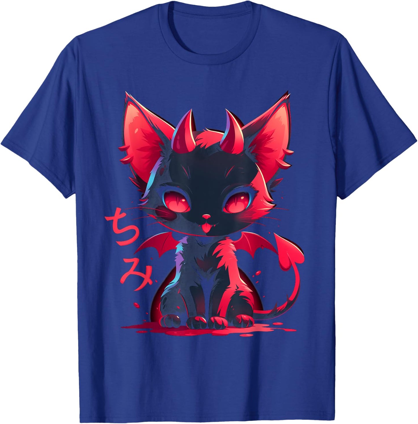 Yami Kawaii Devil Cat Creepy Cute Pastel Goth Japanese , black T-Shirt - T-Shirt | Royal