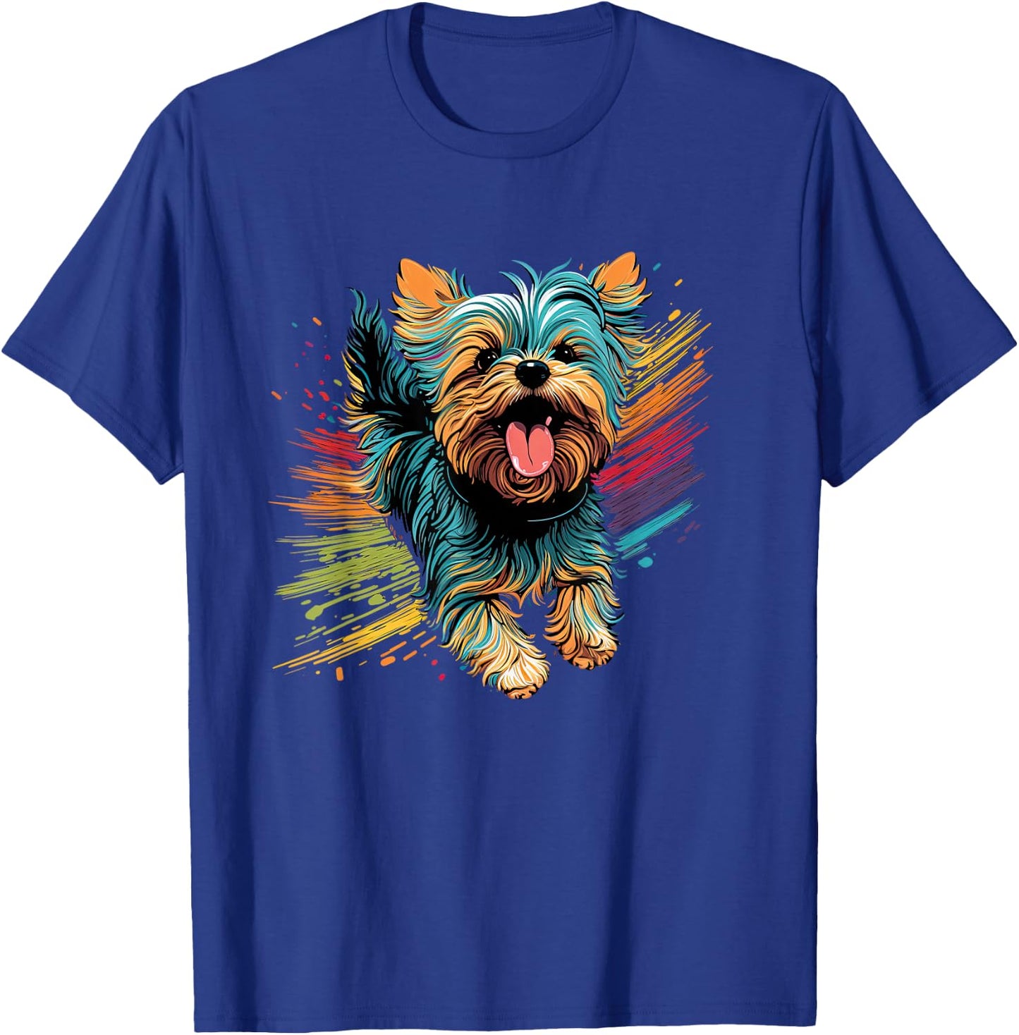 Yorkshire Terrier Dog Owner Cartoon of a Yorkshire Terrier T-Shirt - T-Shirt | Royal