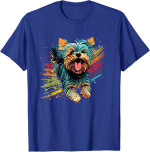 Yorkshire Terrier Dog Owner Cartoon of a Yorkshire Terrier T-Shirt - T-Shirt | Royal