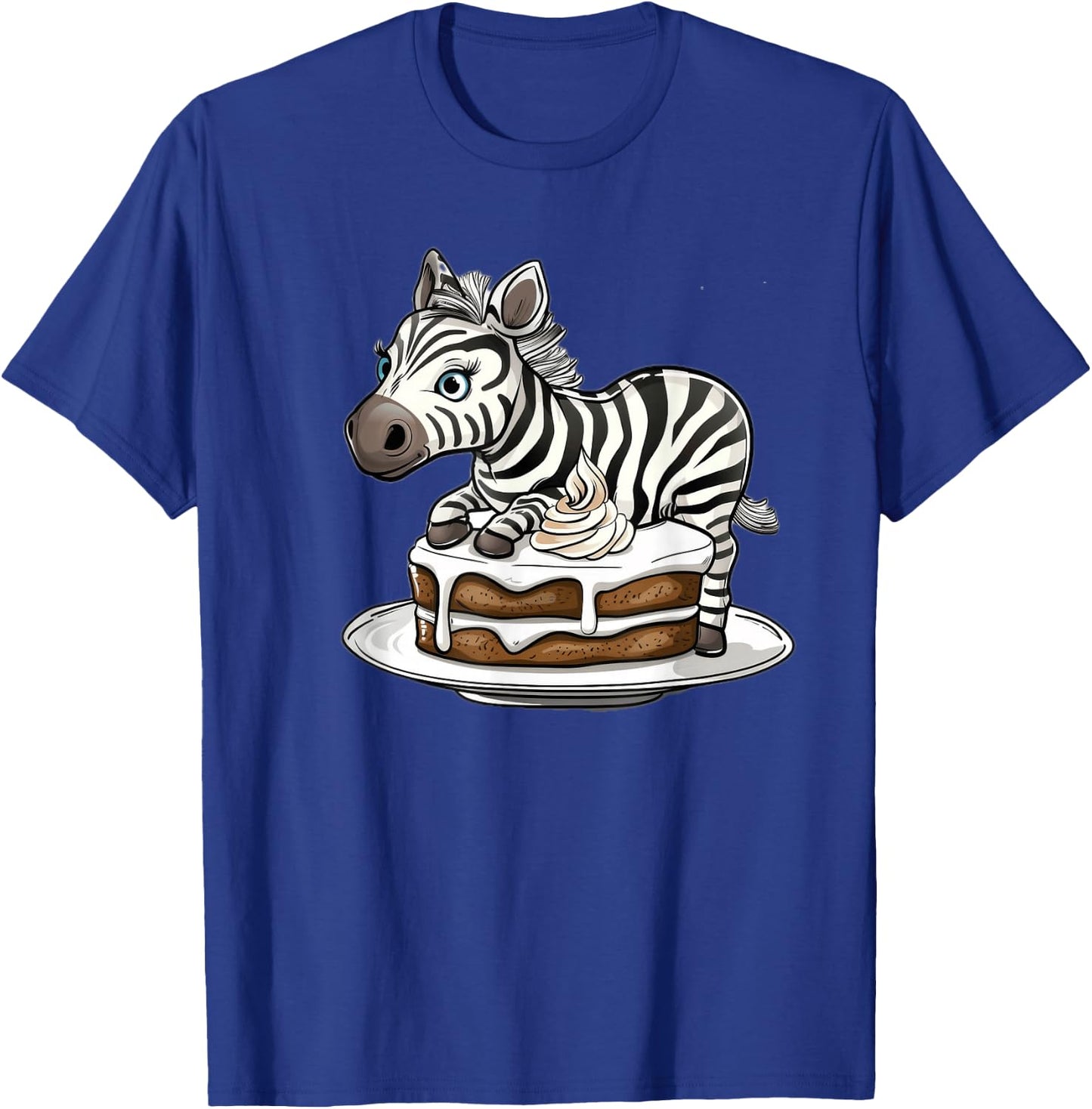 Zebra Cake With A Cartoon Style T-Shirt - T-Shirt | Royal
