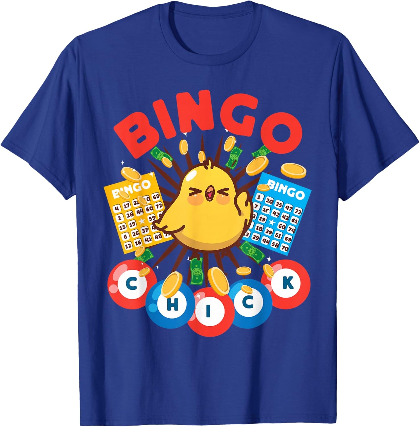 Bingo Player Chicken Girl Bingo Chick T-Shirt - T-Shirt | Royal