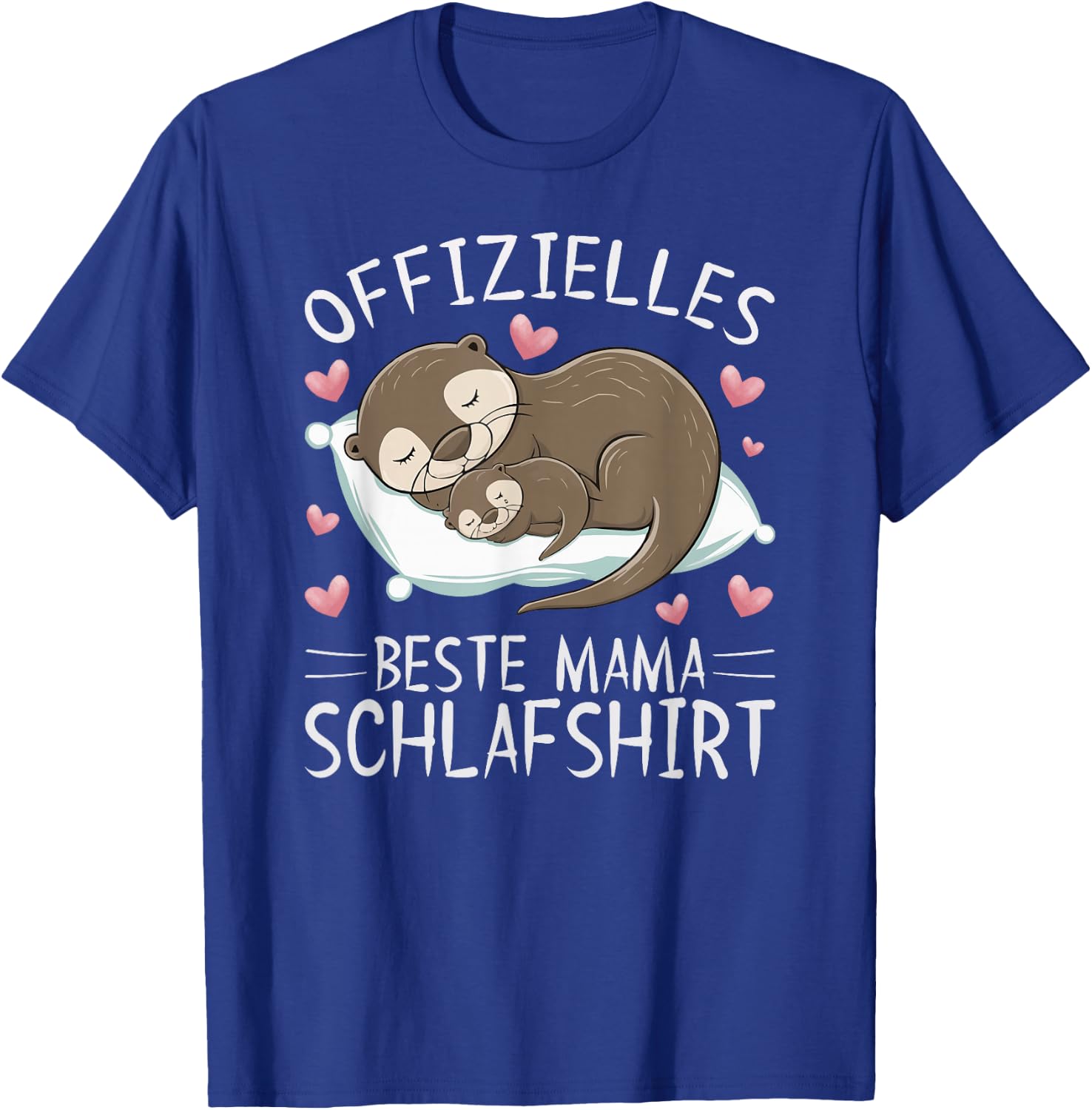Official Best Mum Sleep Shirt Mother's Day Otter , black T-Shirt - T-Shirt | Royal