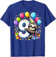 Kids Sloth Theme ninth Bday Party 9th Sloth Birthday T-Shirt - T-Shirt | Royal