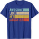 Vintage Awesome Like My Daughter Mom & Dad Blague Humour T-Shirt - T-Shirt | Royal