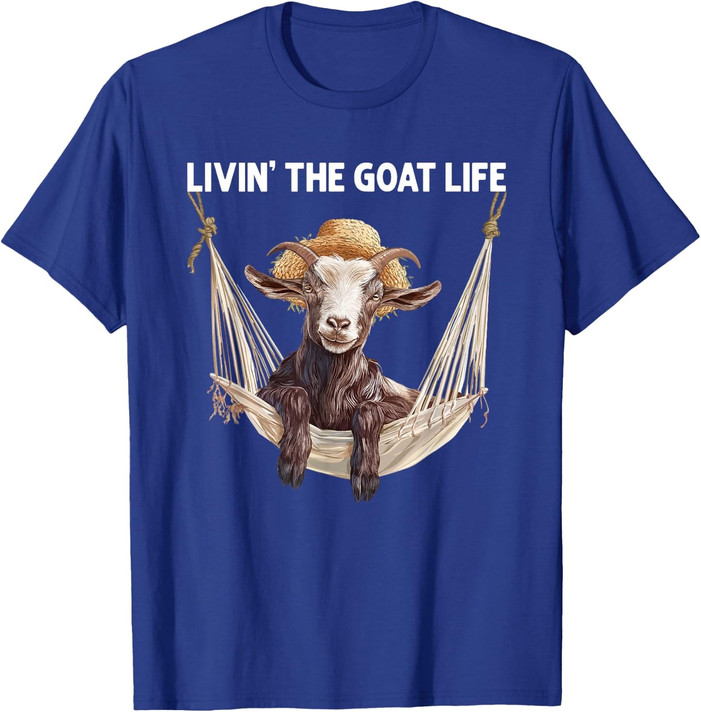 Goat Life Chilling Goat Farmer T-Shirt - T-Shirt | Royal